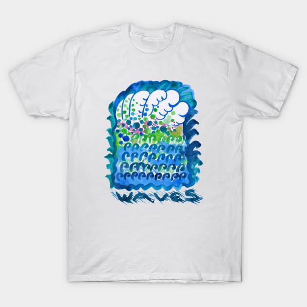 Waves T-Shirt by AgniArt